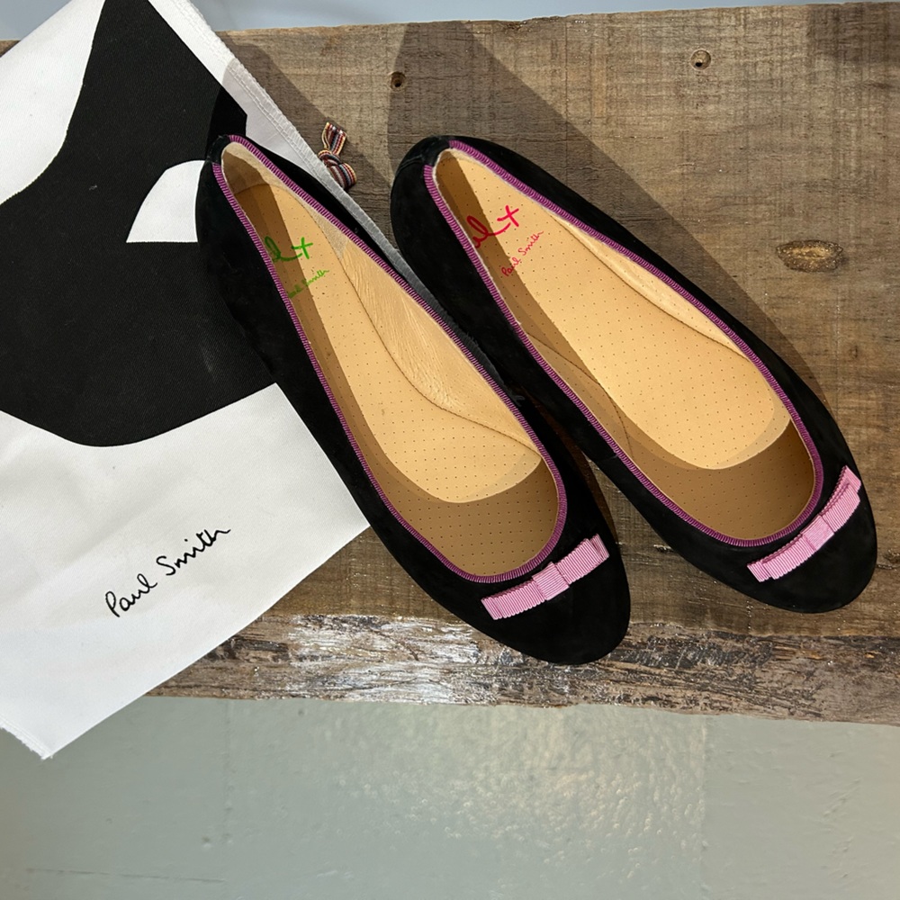 Paul Smith Black Suede Ballet flats - size 38.0